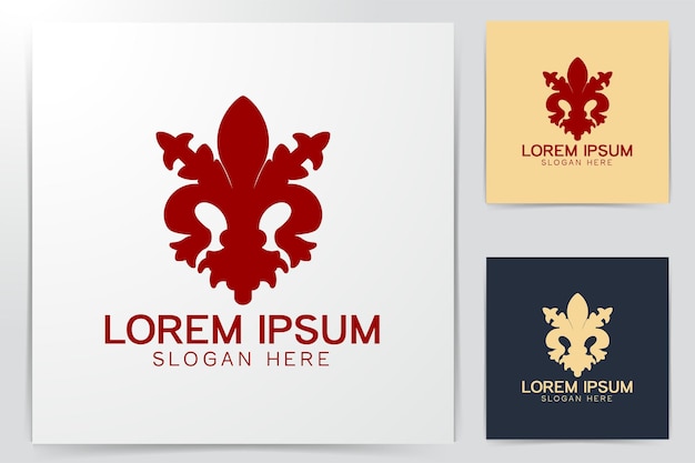 Fleur de lis logo Ideas. Inspiration logo design. Template Vector Illustration. Isolated On White Background