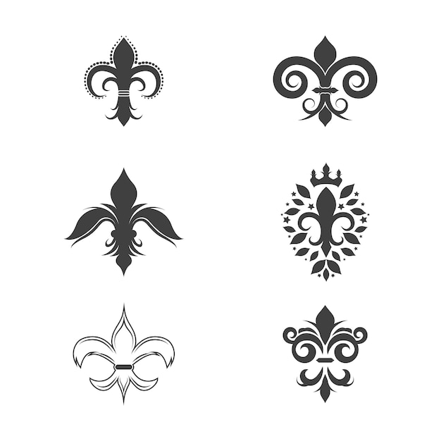 Fleur de lis vector icon design template