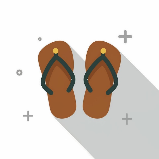 Vector fliflop sandals icon vector illustration