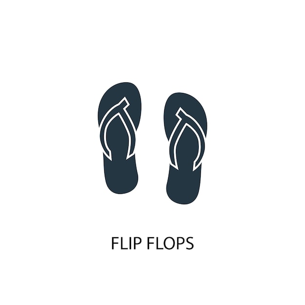 flip flops icon. Simple element illustration. flip flops concept symbol design from Beach collection. Can be used for web and mobile.