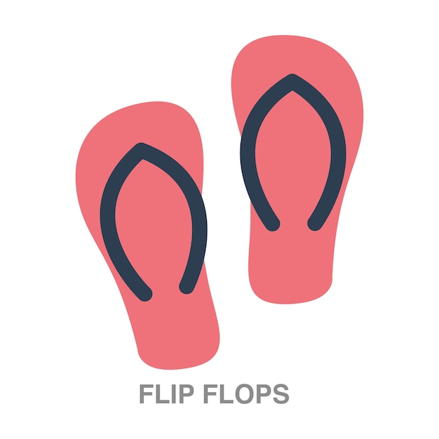 Flip flops illustration on transparent background