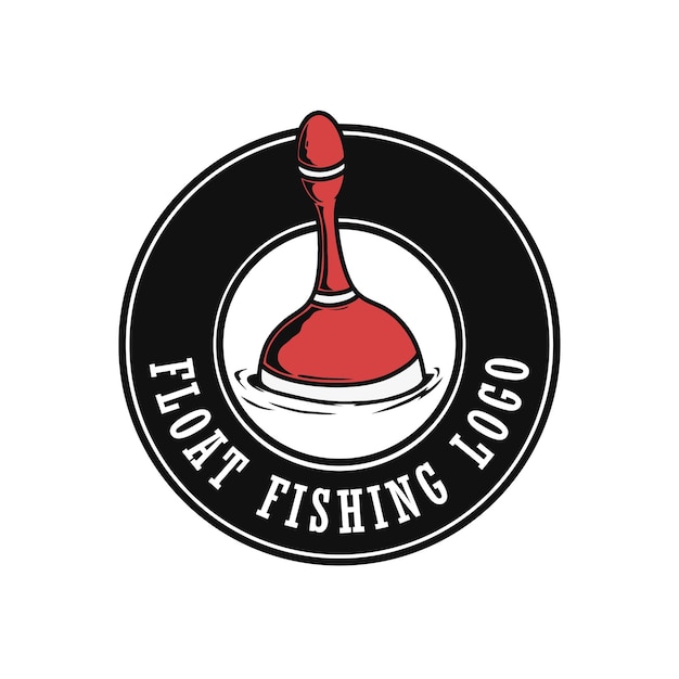 float fishing emblem logo template