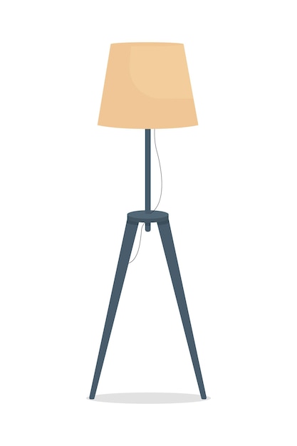 Floor lamp for living room semi flat color vector object