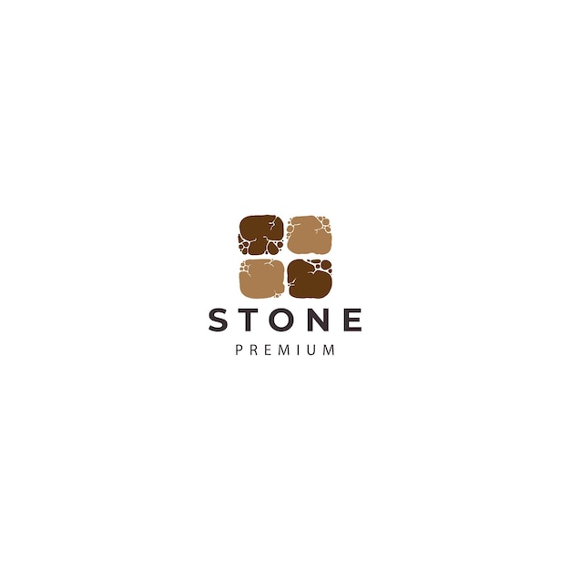 Floor logo with stone elements interior design template vector icon symbol design illustration