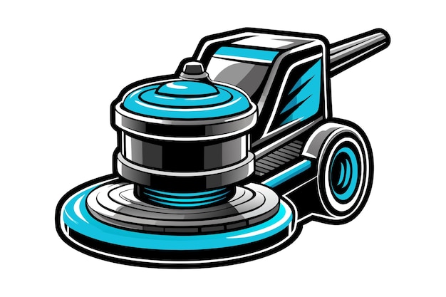 Vector floor polisher vector graphics illustration eps source file format lossless scaling icon design