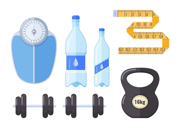 Floor scales bottled clean water tape for measuring waist body