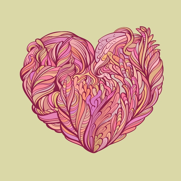 The flora heart doodle