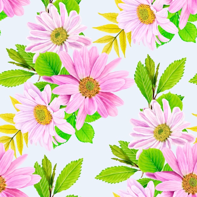 floral arrangement seamless pattern illustration