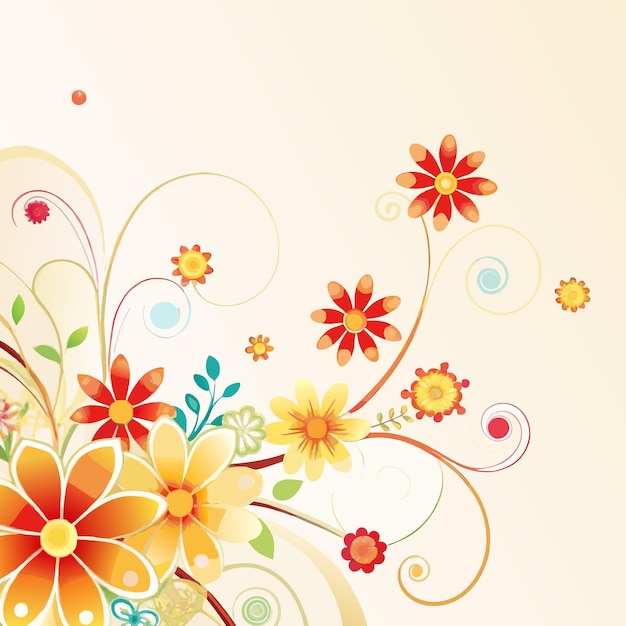 Floral Background Design Illustration