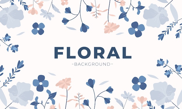 floral background in flat design