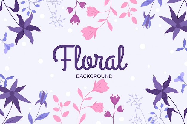 floral background in flat design