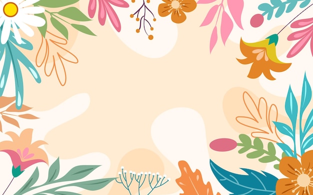 Floral Background Flat Design