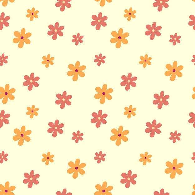 Floral background Vector seamless pattern flowers