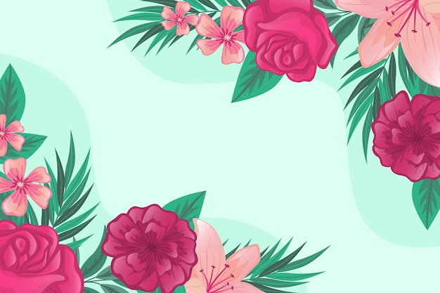 Floral background with roses