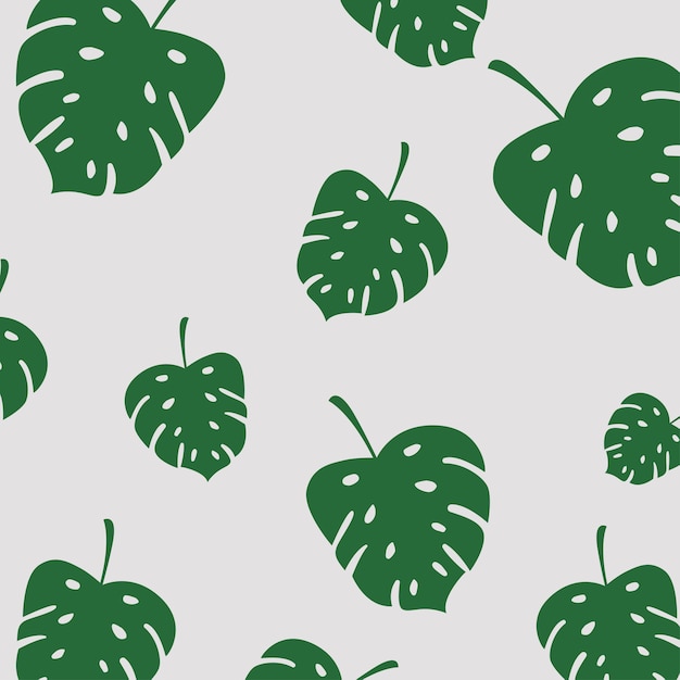 Floral background with tropical leaves