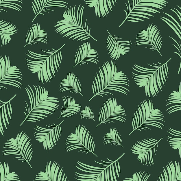 Floral background with tropical leaves