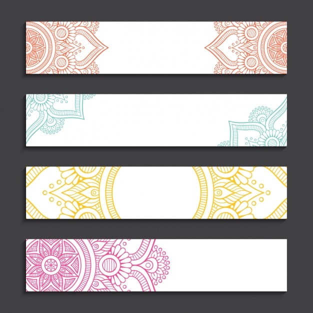 Floral banners collection