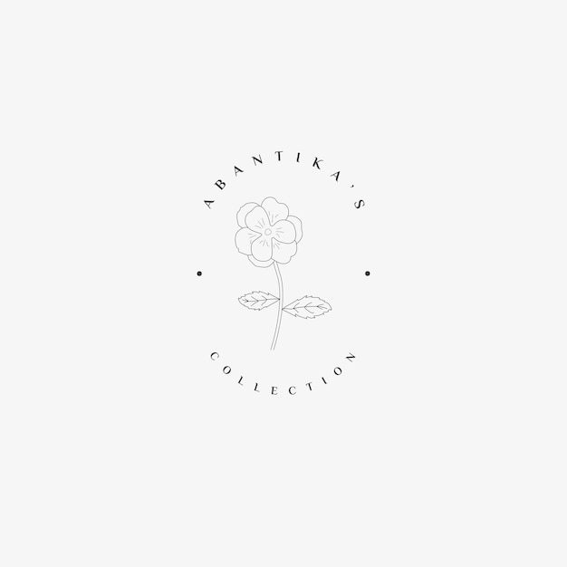 Vector floral beautiful abantikas flower logo