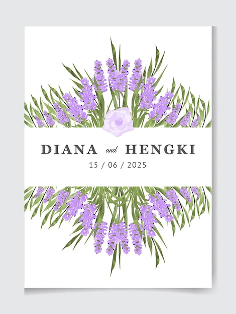 Floral beautiful wedding invitation card