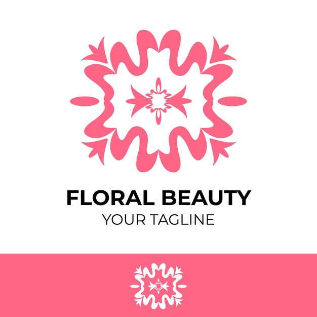 Floral beauty logo concept vector