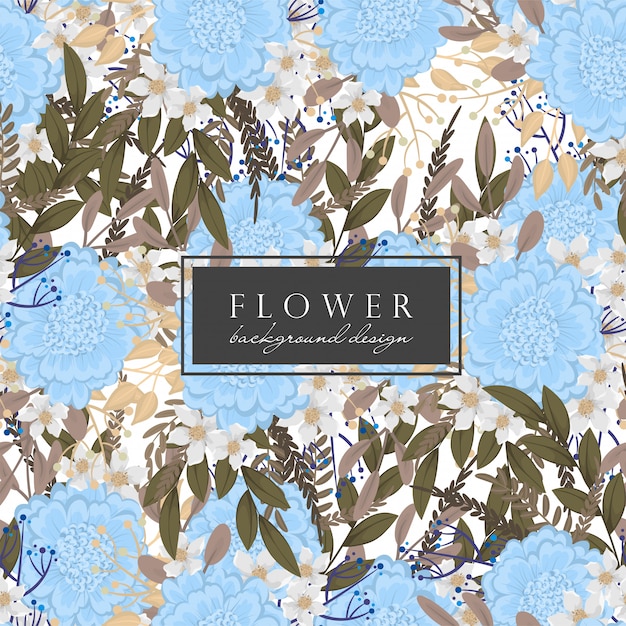  floral   blue flowers seamless 