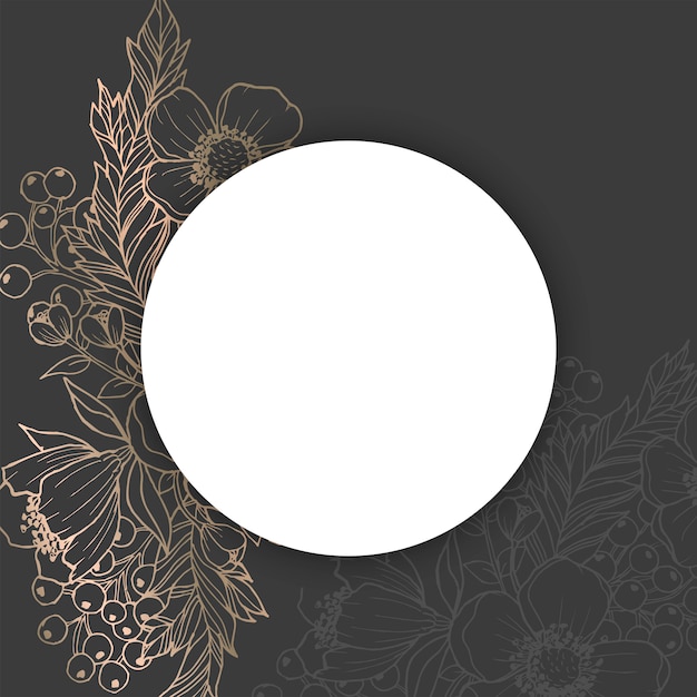 Floral boarder vector - black and gold