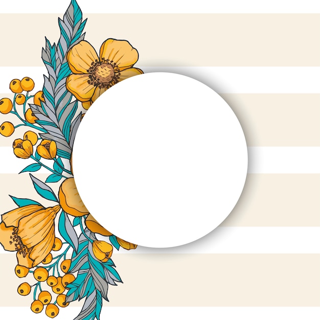 Floral border background flower border