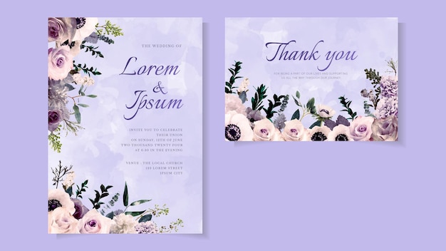 Floral border frame card template used as web background banner