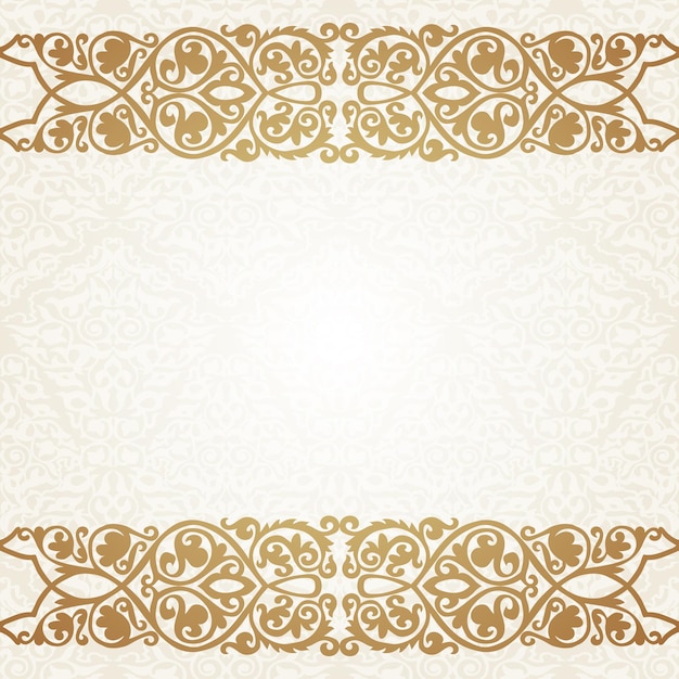 Floral border on seamless background