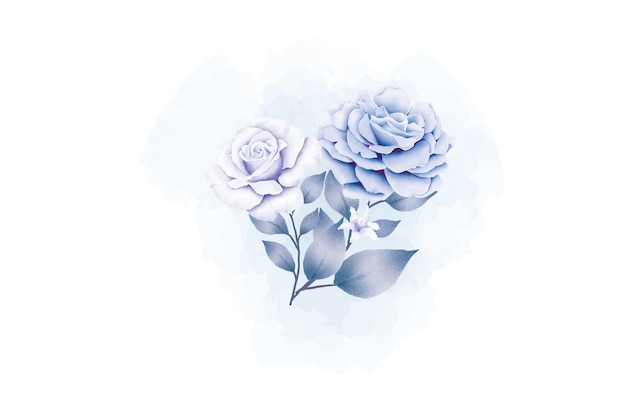 Floral Borders Flowers Roses Watercolor