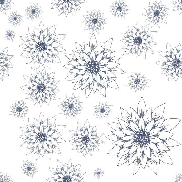 Floral botanical decorative seamless pattern vector design