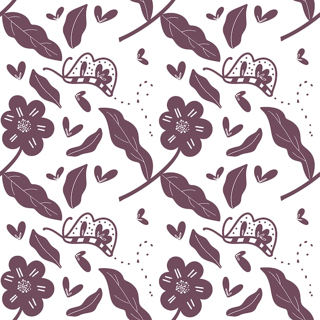 Floral botanical decorative seamless pattern vector design