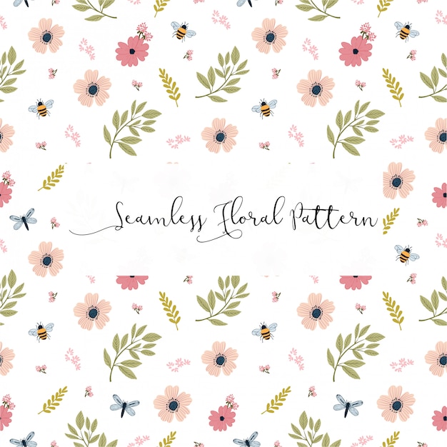 Floral botanical spring pattern design