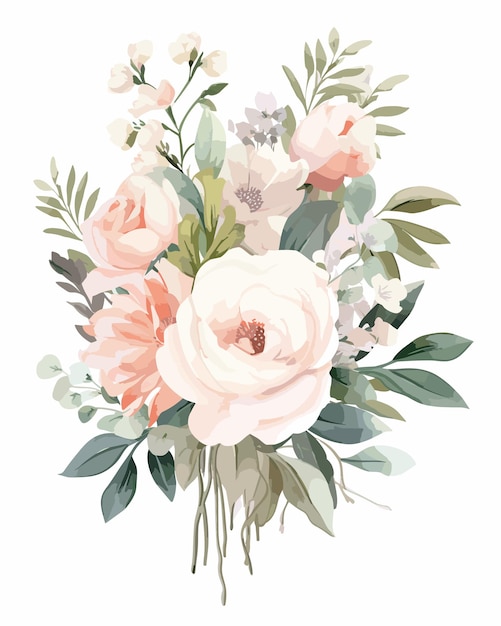 Floral bouquet arrangement watercolor