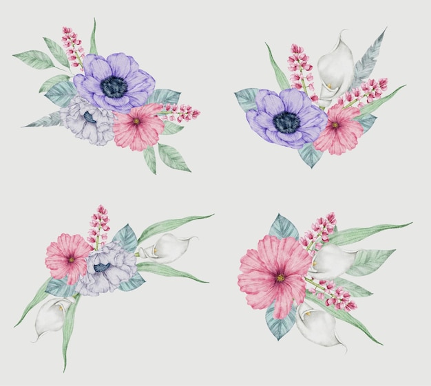 Floral Bouquet watercolor collection