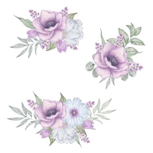 Floral Bouquet watercolor collection