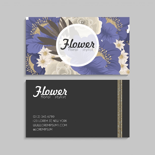 floral business card