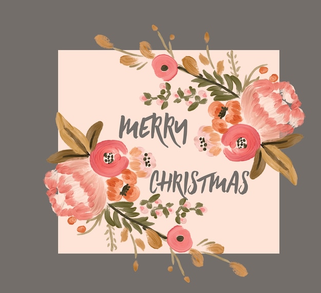 floral christmas greeting