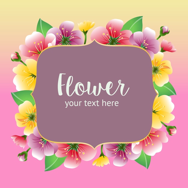 Floral colorful card