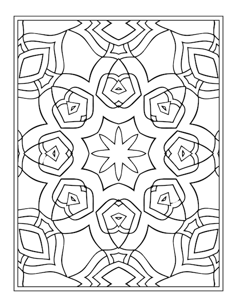 Floral coloring book for adults flower mandala coloring page