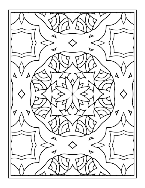 Floral coloring book for adults flower mandala coloring page