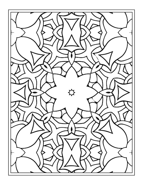 Floral coloring book for adults flower mandala coloring page