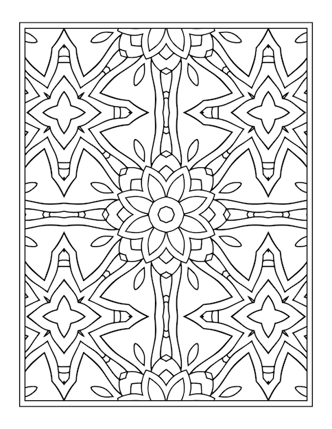 Floral coloring book for adults flower mandala coloring page