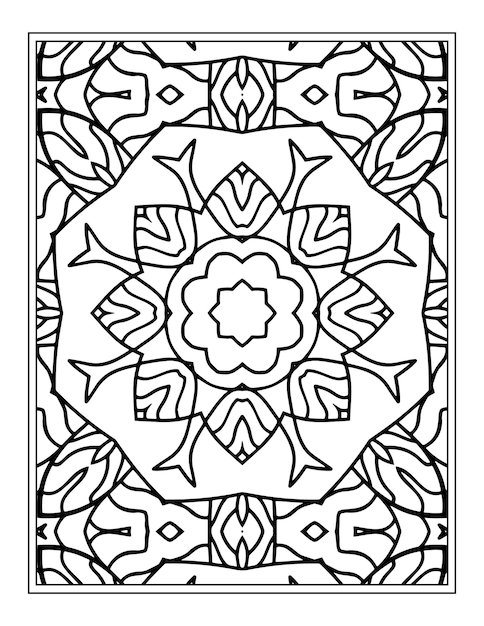 Floral coloring book for adults flower mandala coloring page