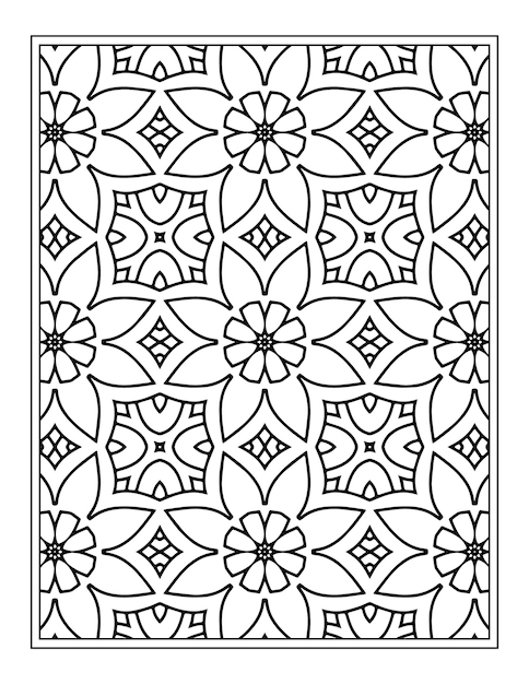 Floral coloring book for adults flower mandala coloring page