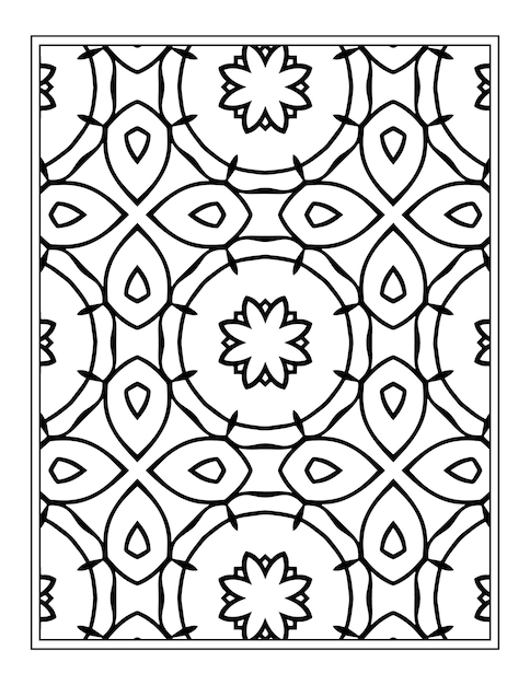 Floral coloring book for adults flower mandala coloring page