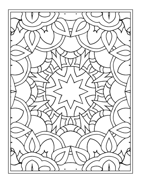 Floral coloring book for adults flower mandala coloring page