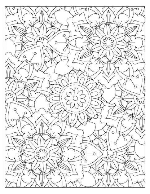 Floral coloring Pattern design