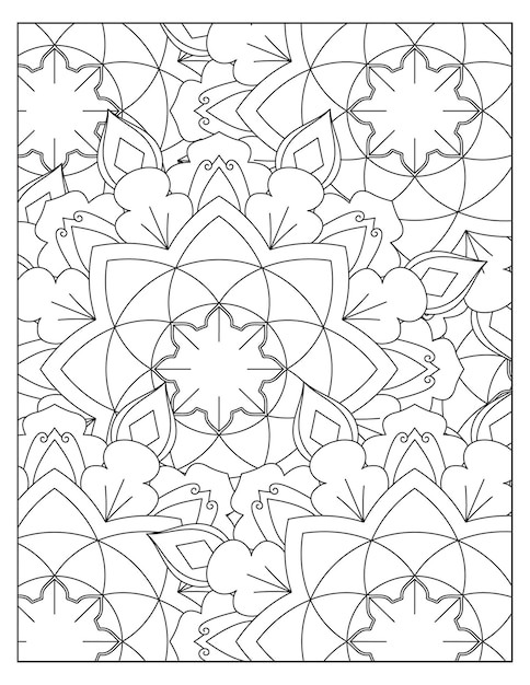 Floral coloring pattern KDP interior design