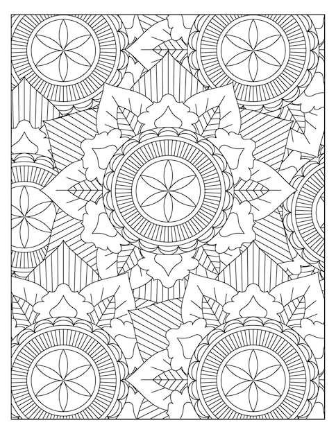 Floral coloring pattern KDP interior design